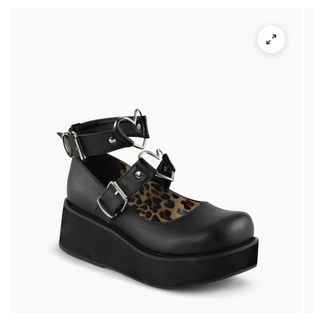 Demonia Sprite-02 Mary Jane Black Platform Buckle Shoes - Picture 1 of 10